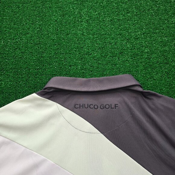 Chuco Golf Polo Shirt Mens XL‎ White Black Golf Performance Athletic Preppy - Picture 10 of 10